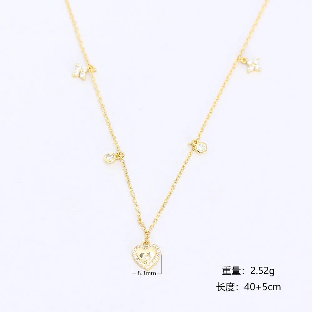 925 Sterling Silver Cute & Edgy Heart Heart Silver Necklaces