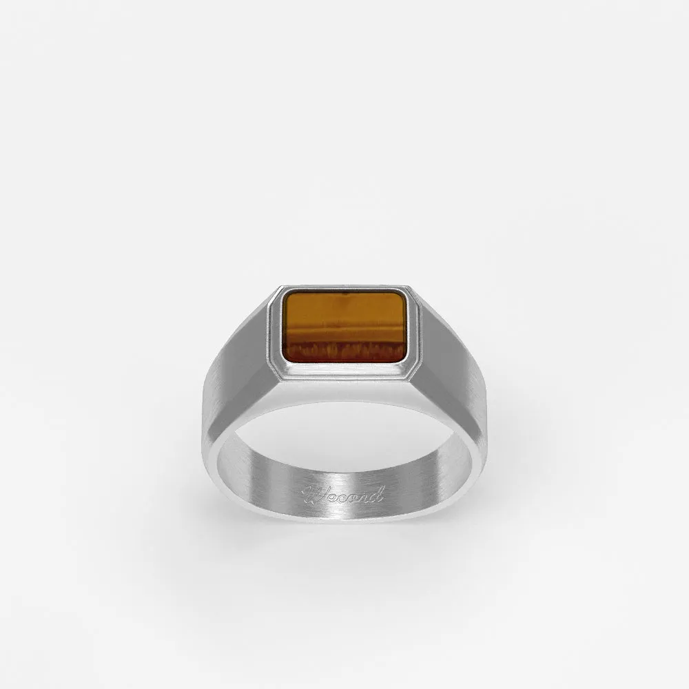 Atlas Ring Silver Onyx