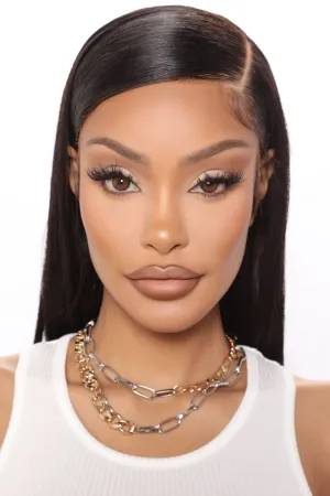 Bad Girl Vibes Layered Chain Necklace - Gold/combo