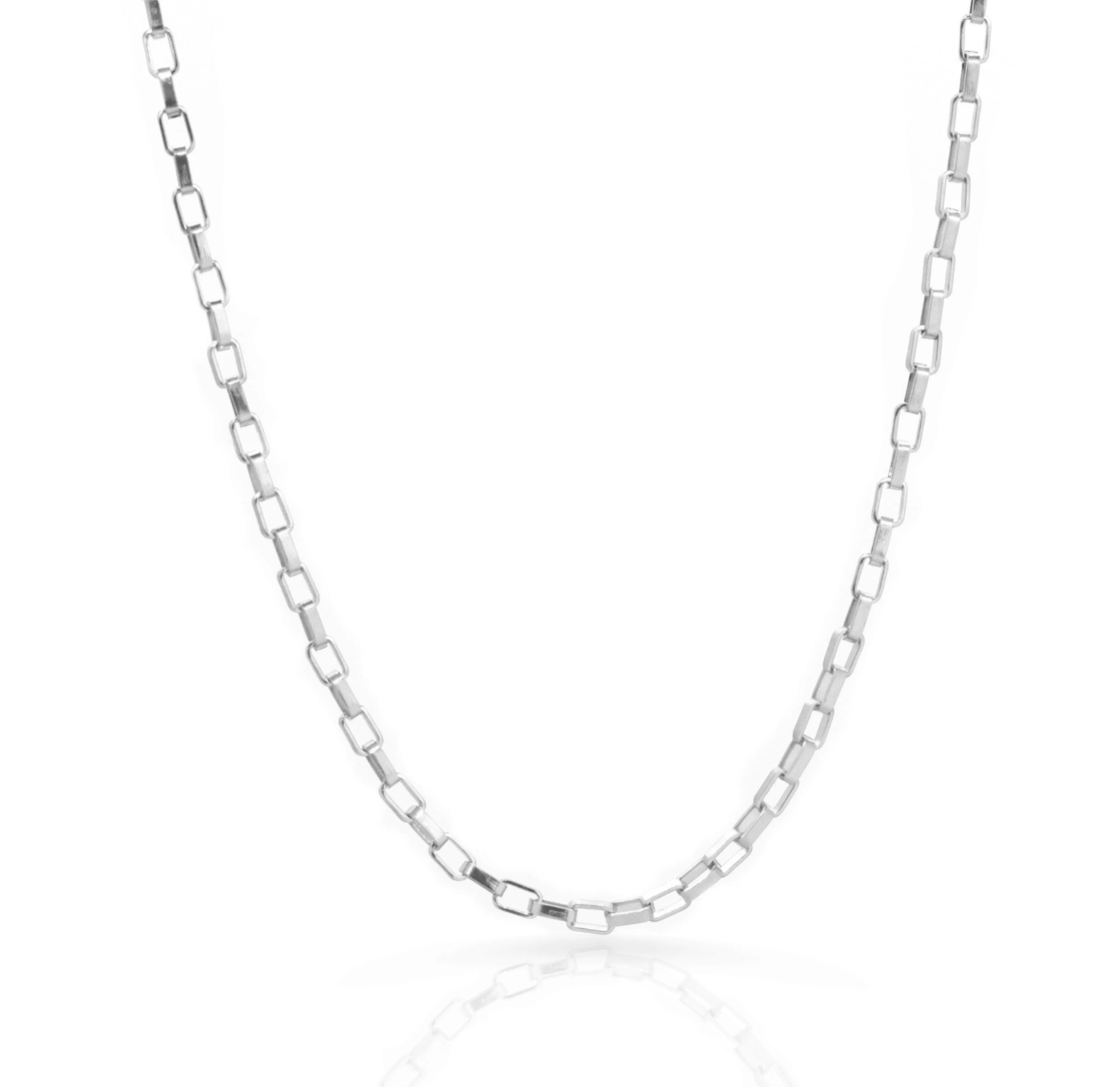 BLAKE SILVER BOX CHAIN NECKLACE