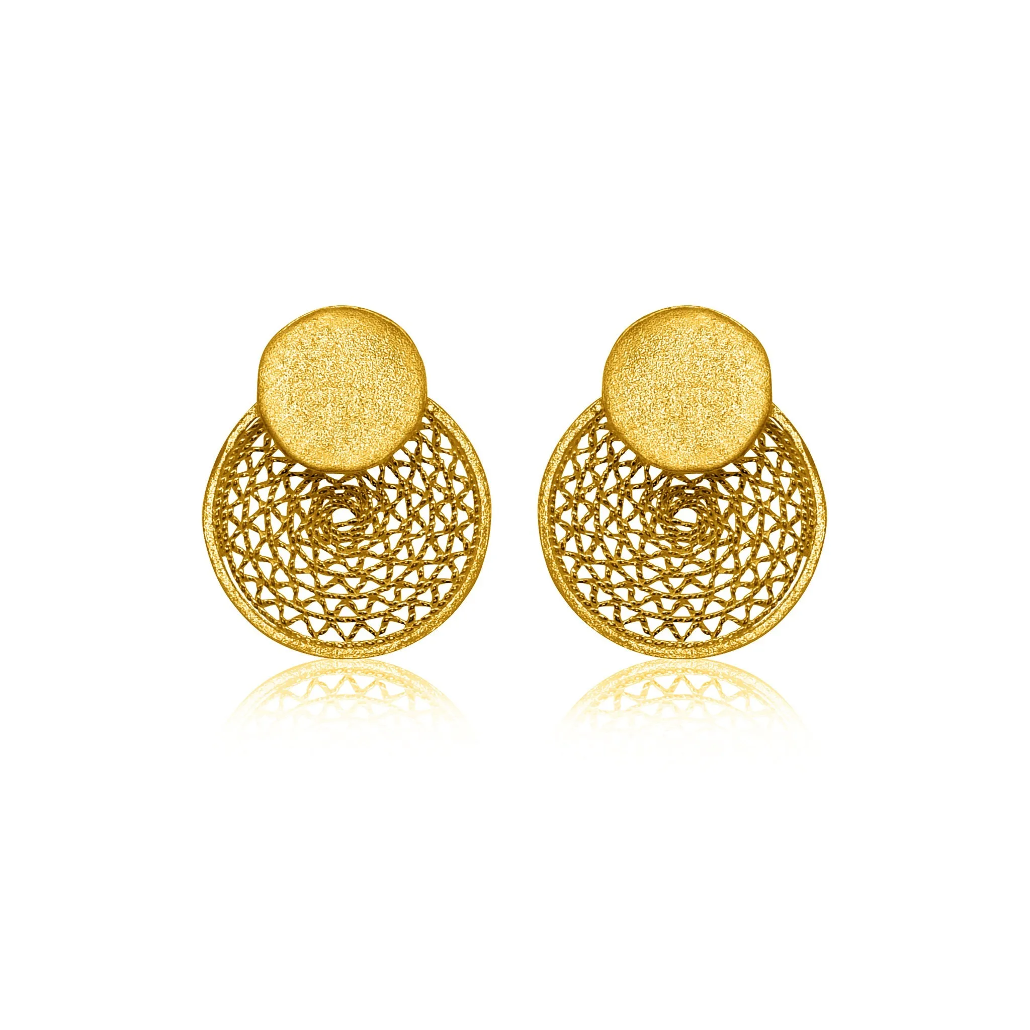 BLANCH GOLD STUD EARRINGS FILIGREE