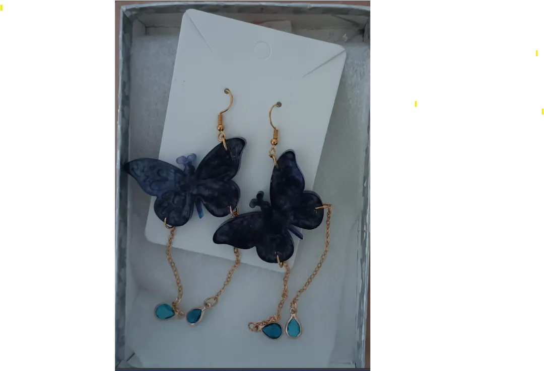 Butterfly earrings inspired by enchanting beauty of the natural word for mystical vivid touch to your jewelry collections.