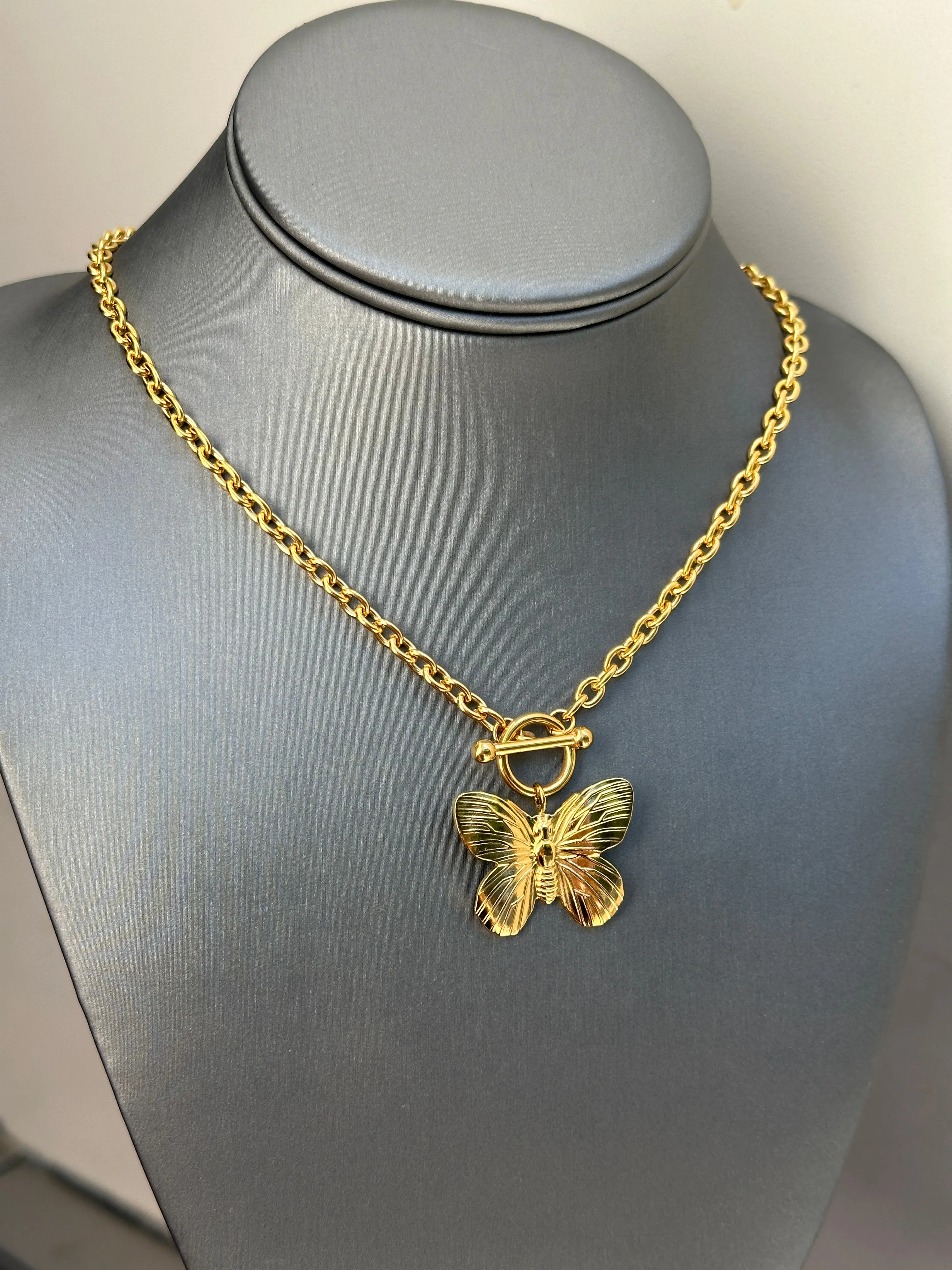 Butterfly Toggle Necklace