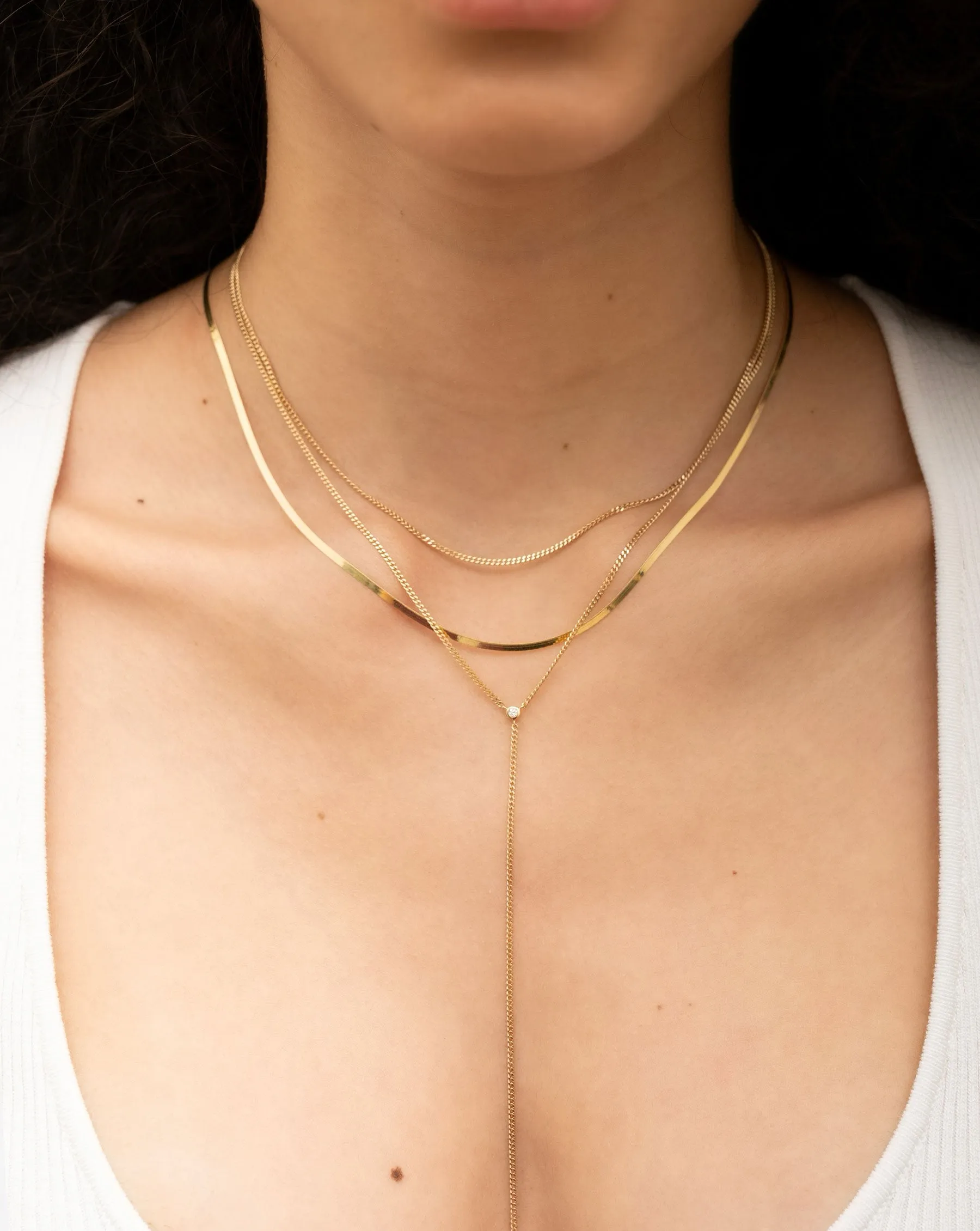 Diamond Cut Curb Chain Necklace