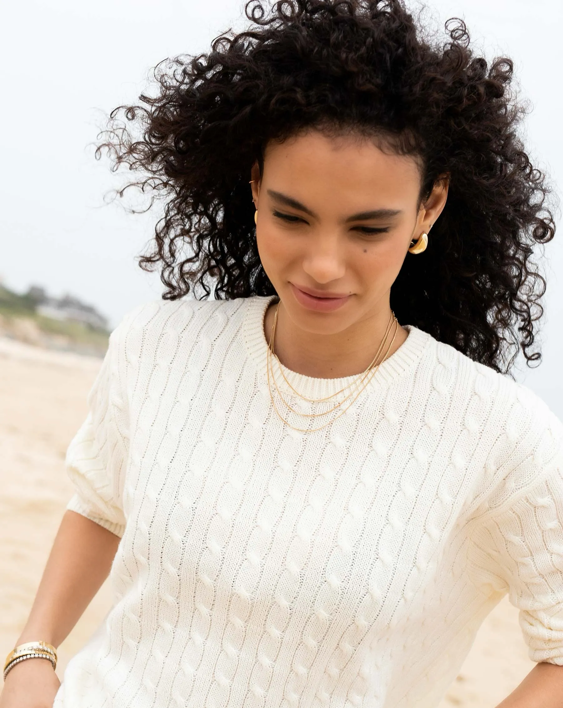 Diamond Cut Curb Chain Necklace