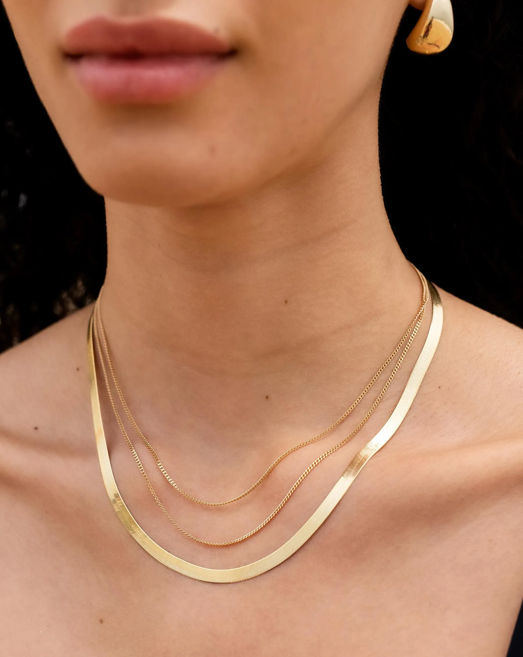 Diamond Cut Curb Chain Necklace