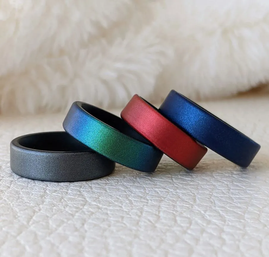Enchanted Forest Green Dual Layer Breathable Silicone Ring