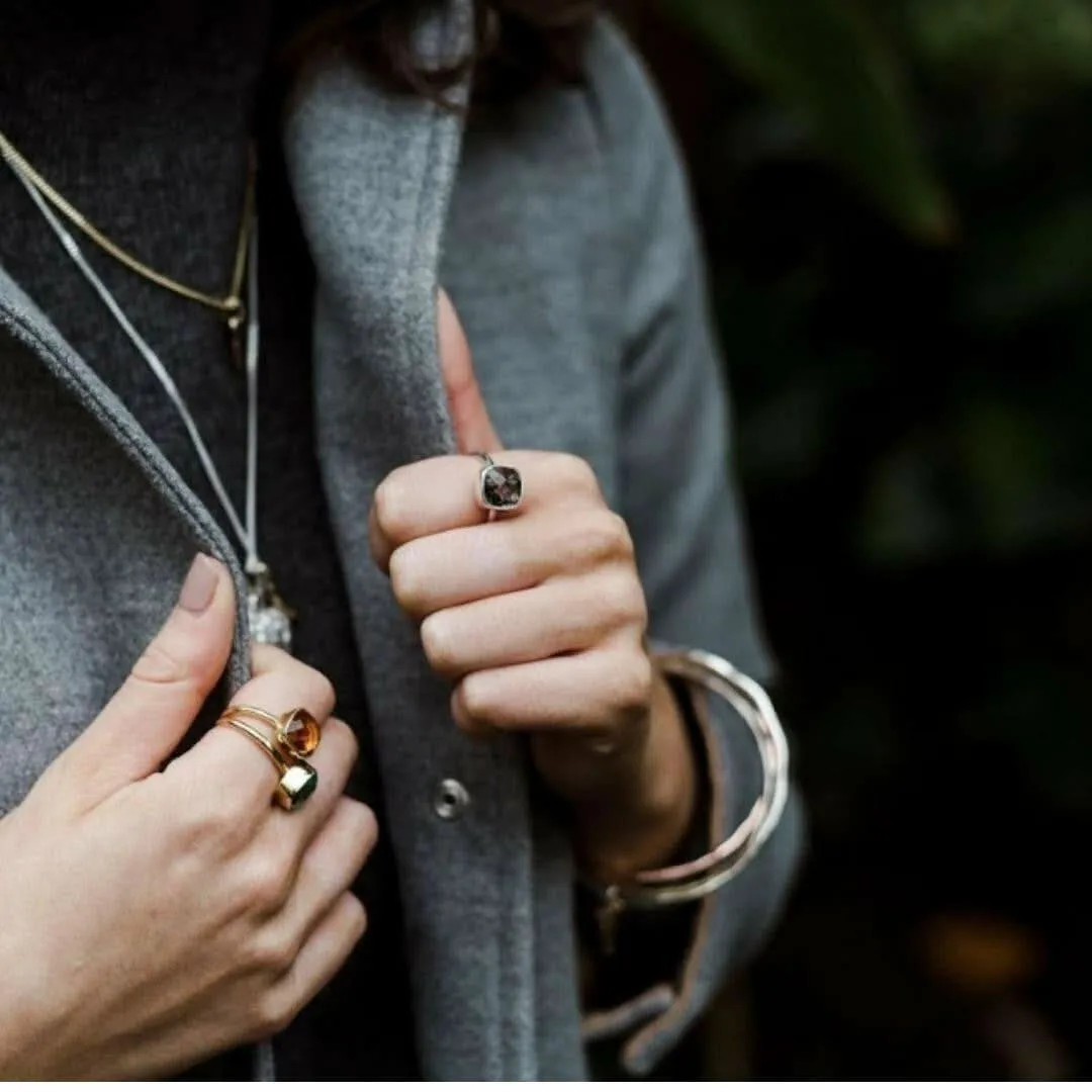 Key Bangle - Silver | Rose Gold