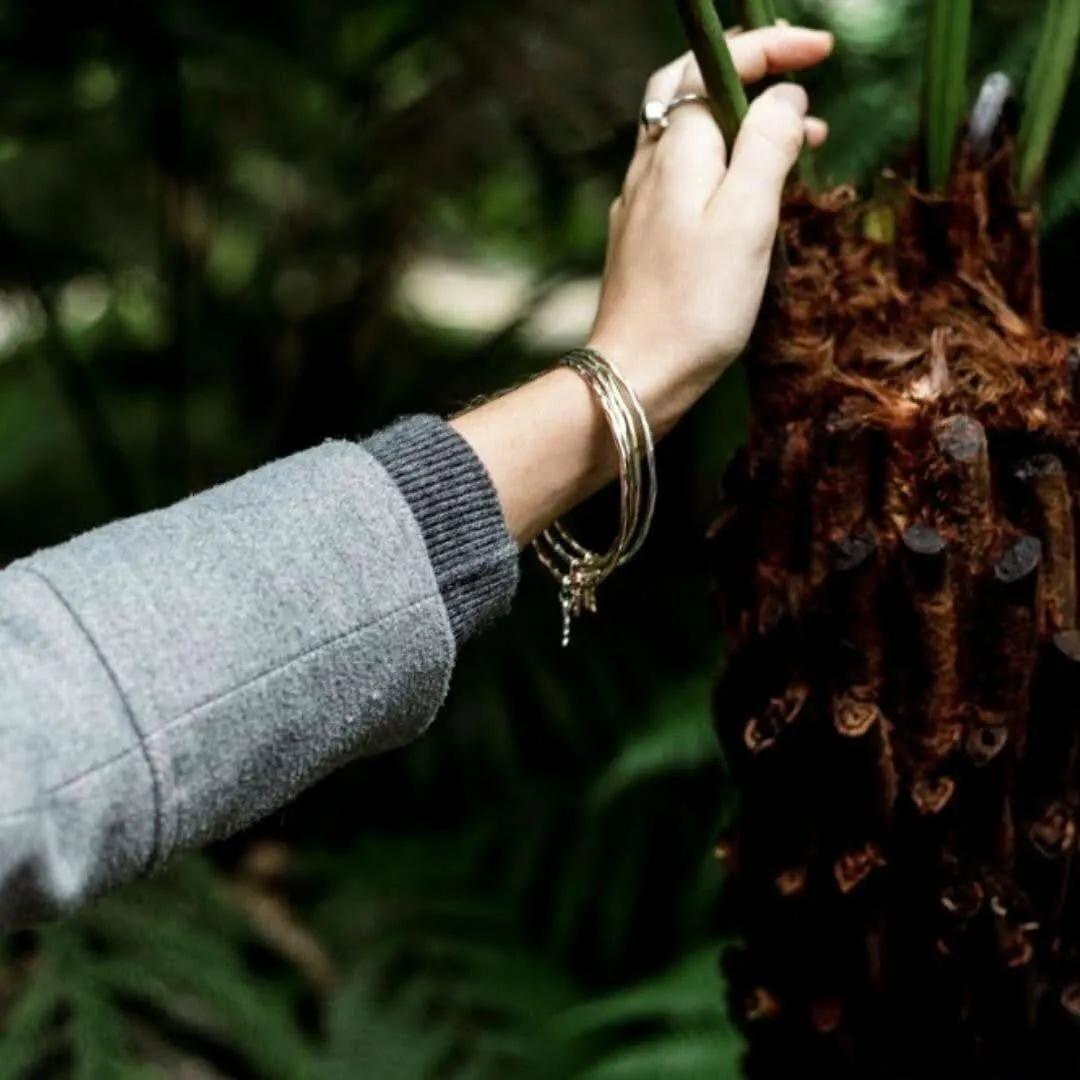 Key Bangle - Silver | Rose Gold