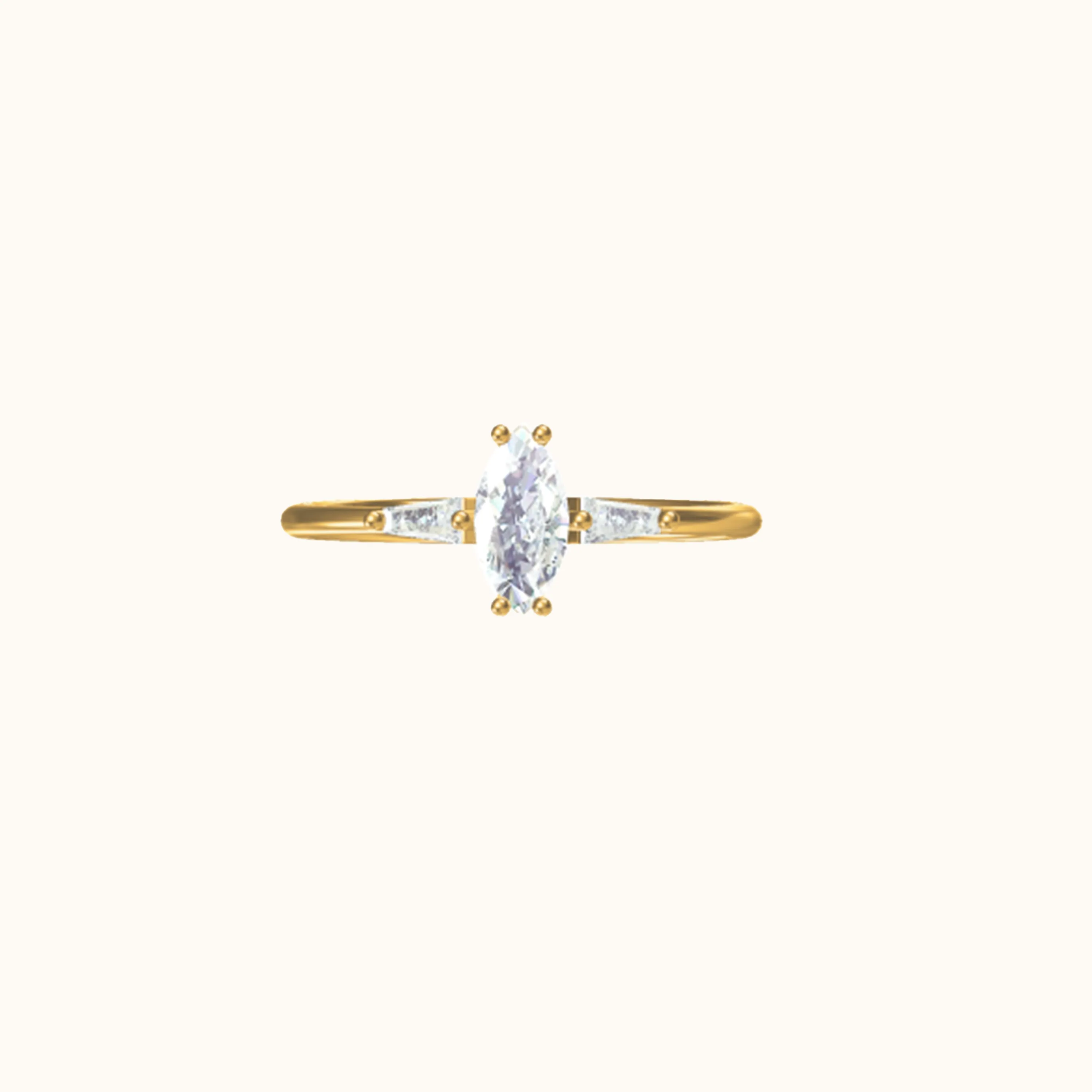 Marquise Cut CZ Ring