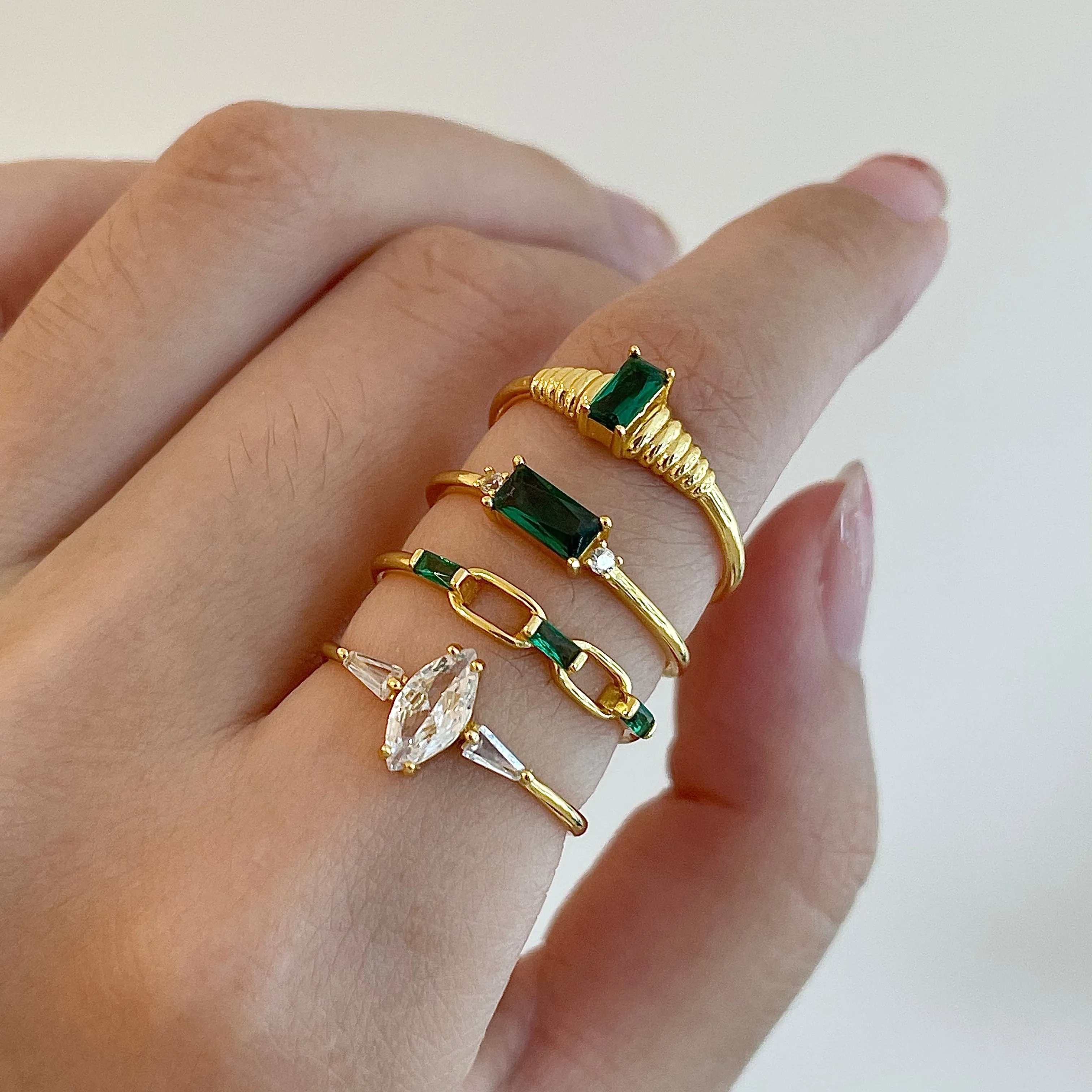Marquise Cut CZ Ring