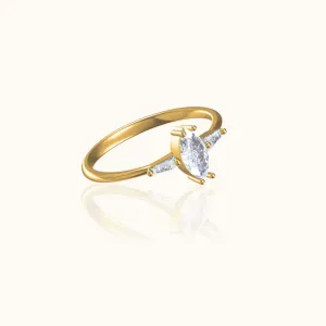 Marquise Cut CZ Ring