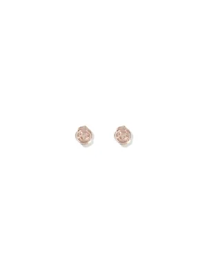 Maya Metal Flower & Crystal Stud Earrings