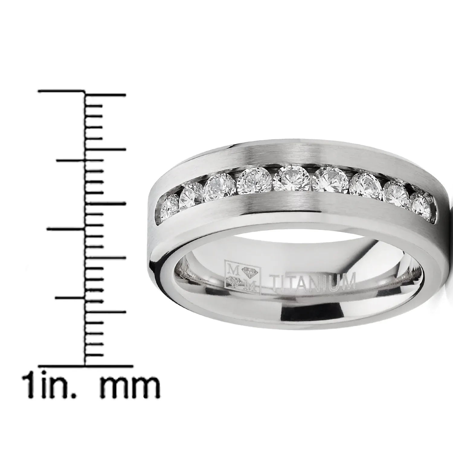 Metal Masters 8 MM Men's Titanium ring wedding band