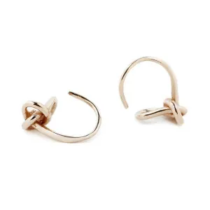 Minimalist Knot Hoop Earrings