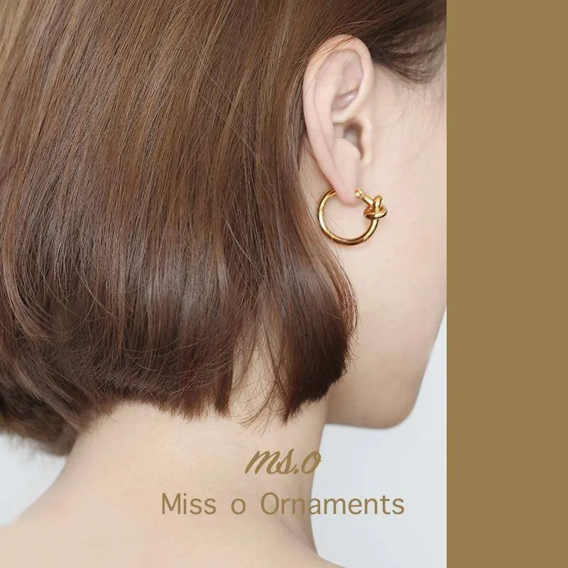 Minimalist Knot Hoop Earrings
