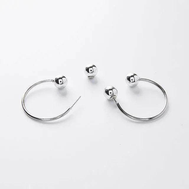 Minimalist Knot Hoop Earrings