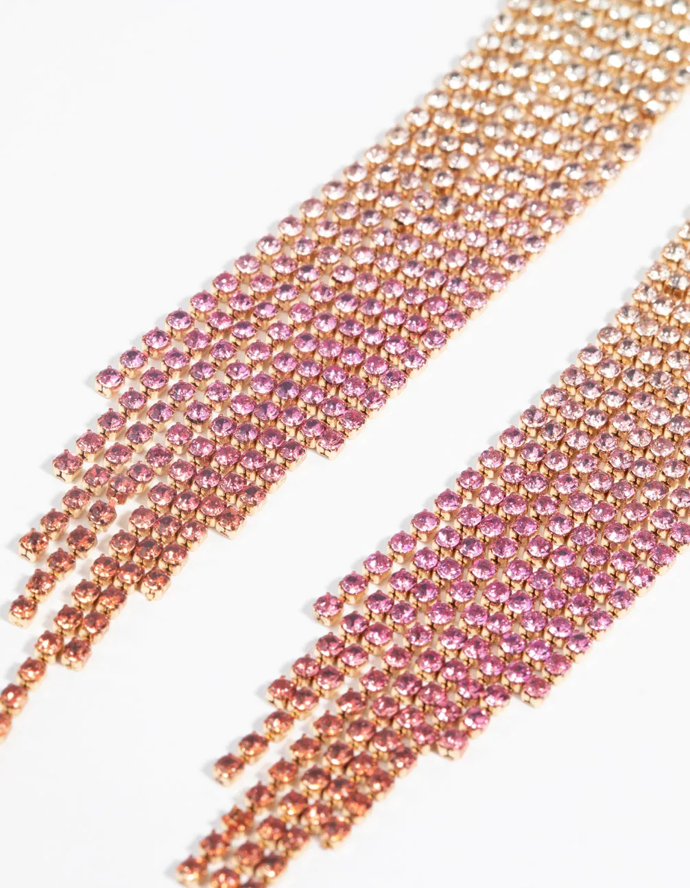 Red & Gold Diamante Earrings