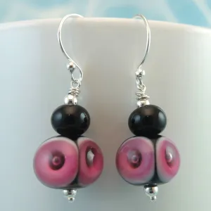 ruby bubble earrings
