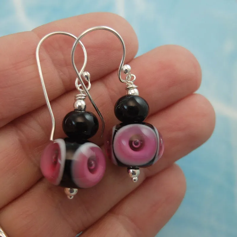 ruby bubble earrings