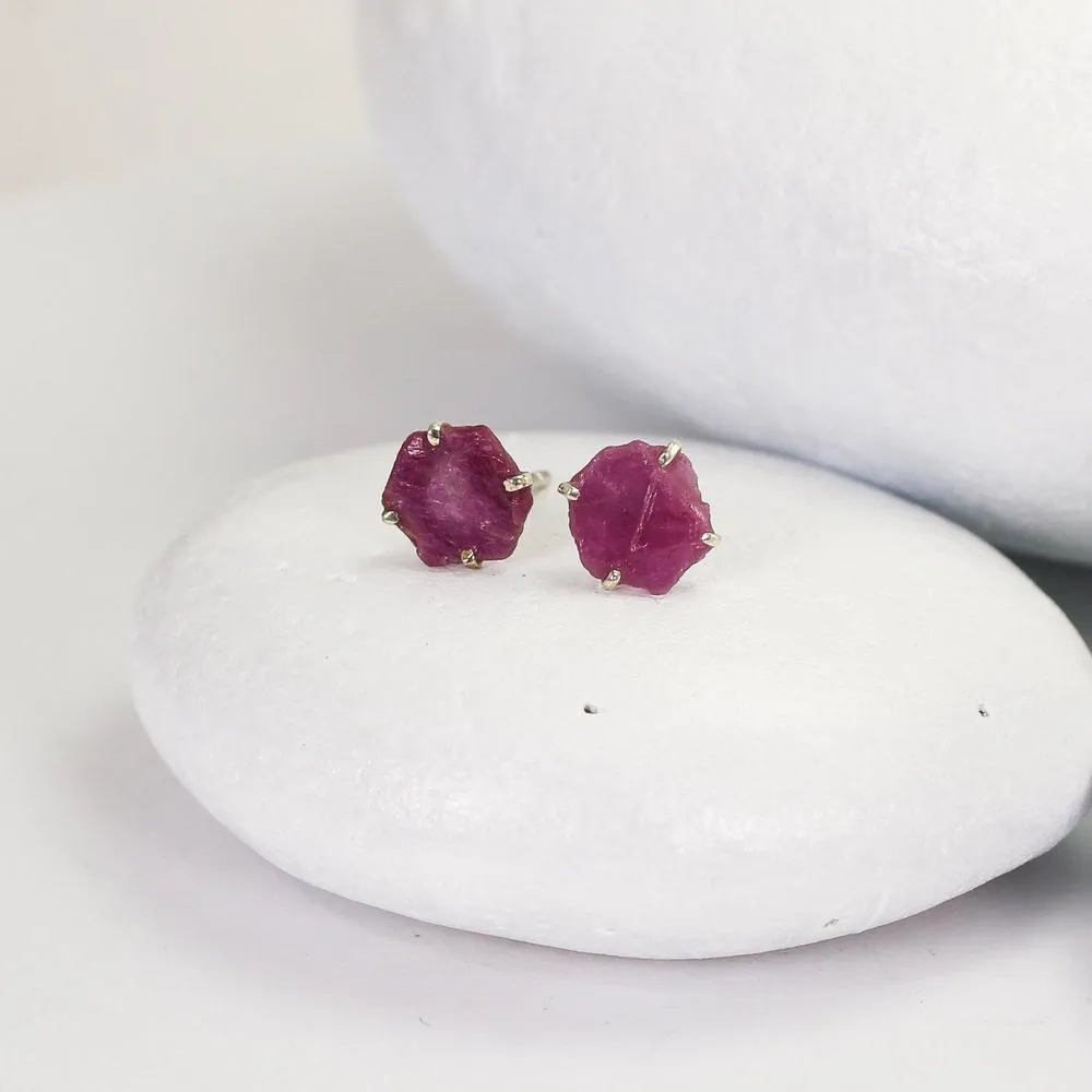 Ruby Slice Stud Earrings
