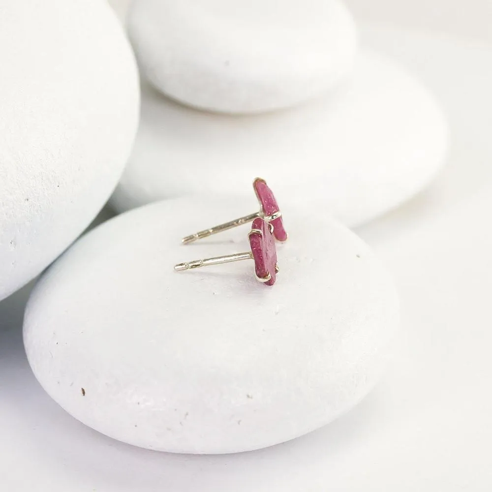 Ruby Slice Stud Earrings