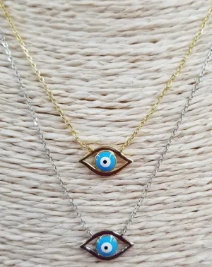 Sterling Silver Evil Eye Necklace