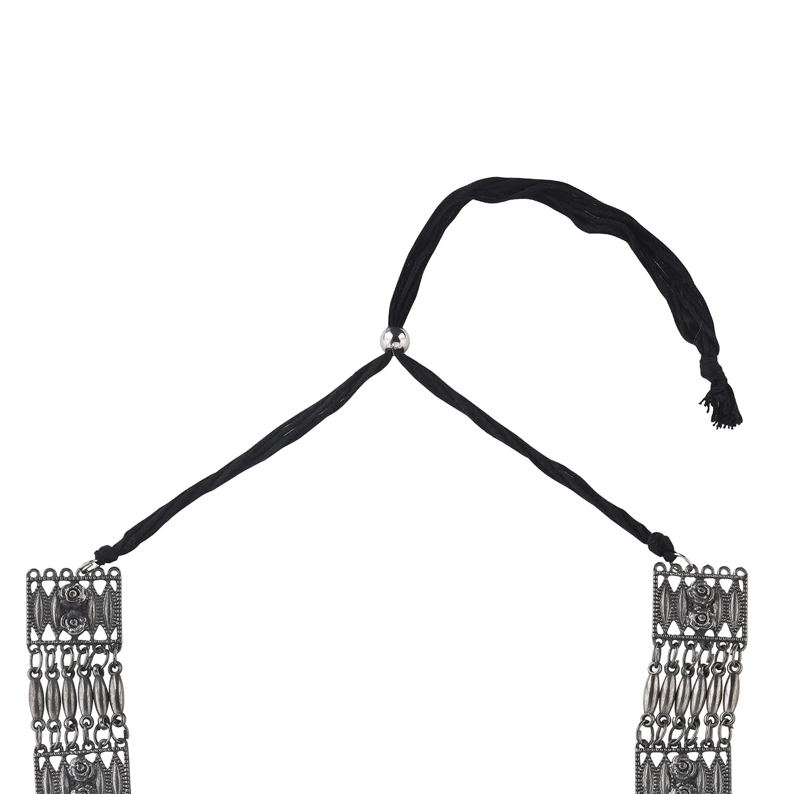 Teejh Garul Silver Oxidised Necklace
