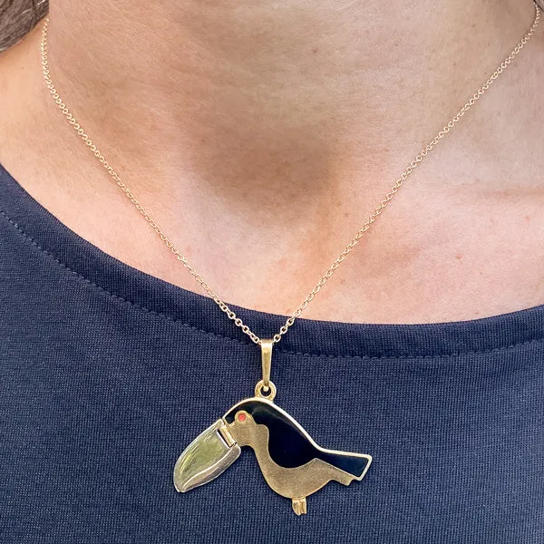 Vintage Toucan Necklace