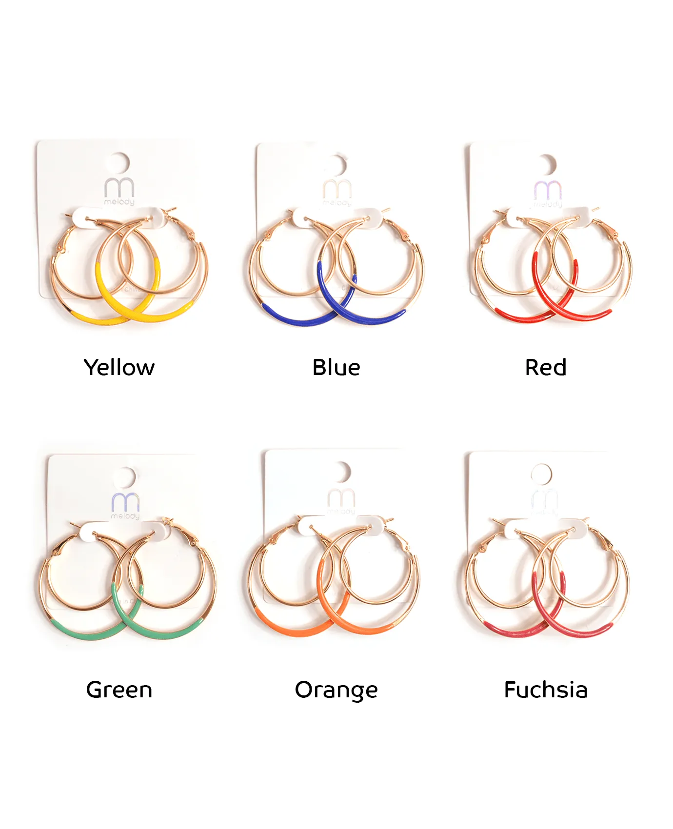 Vivid Colors Hoop Earring